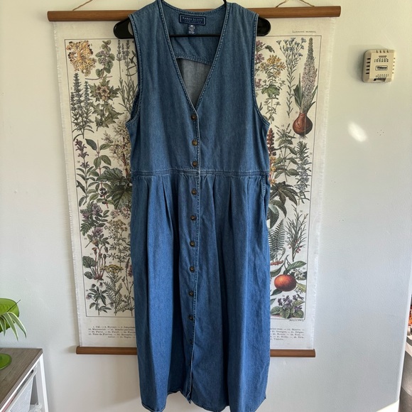 Karen Scott Dresses & Skirts - Vintage Karen Scott Blue Denim Dress Medium